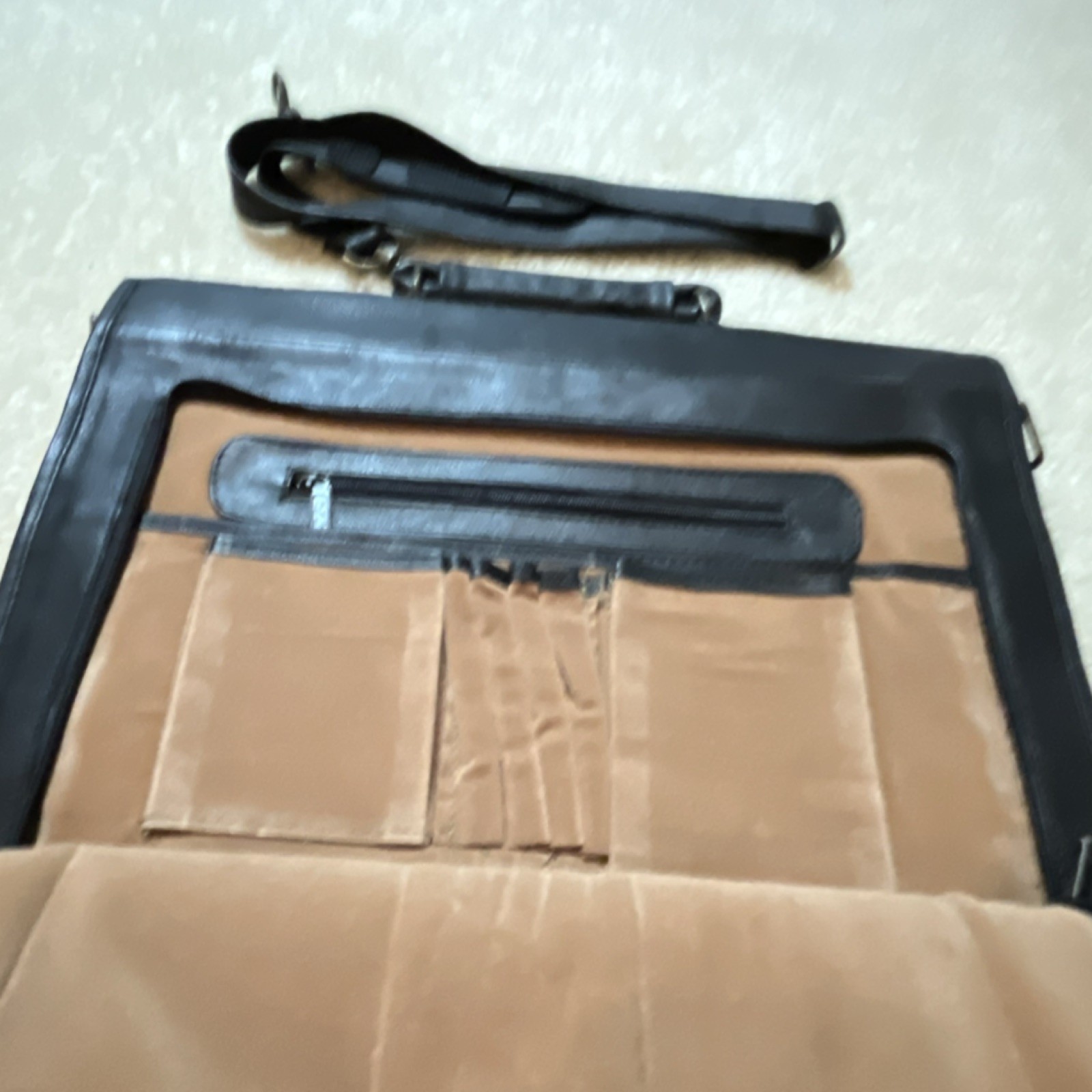 Leather bag with Buckle Zip Push Lock Detachable Strap Inner Outer Pockets