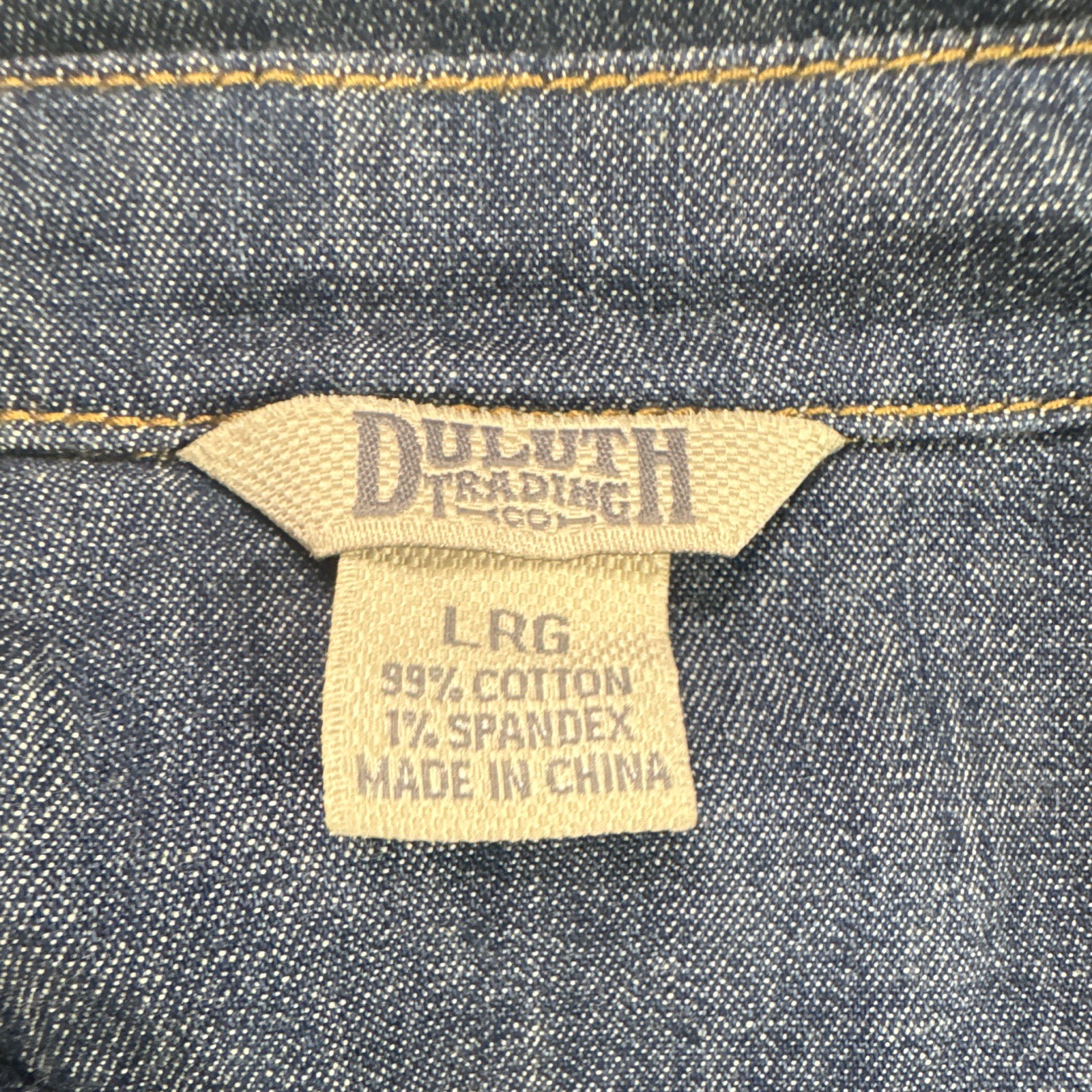 Duluth Trading Co. Blue Denim Coveralls Jumpsuit Long Sleeve L