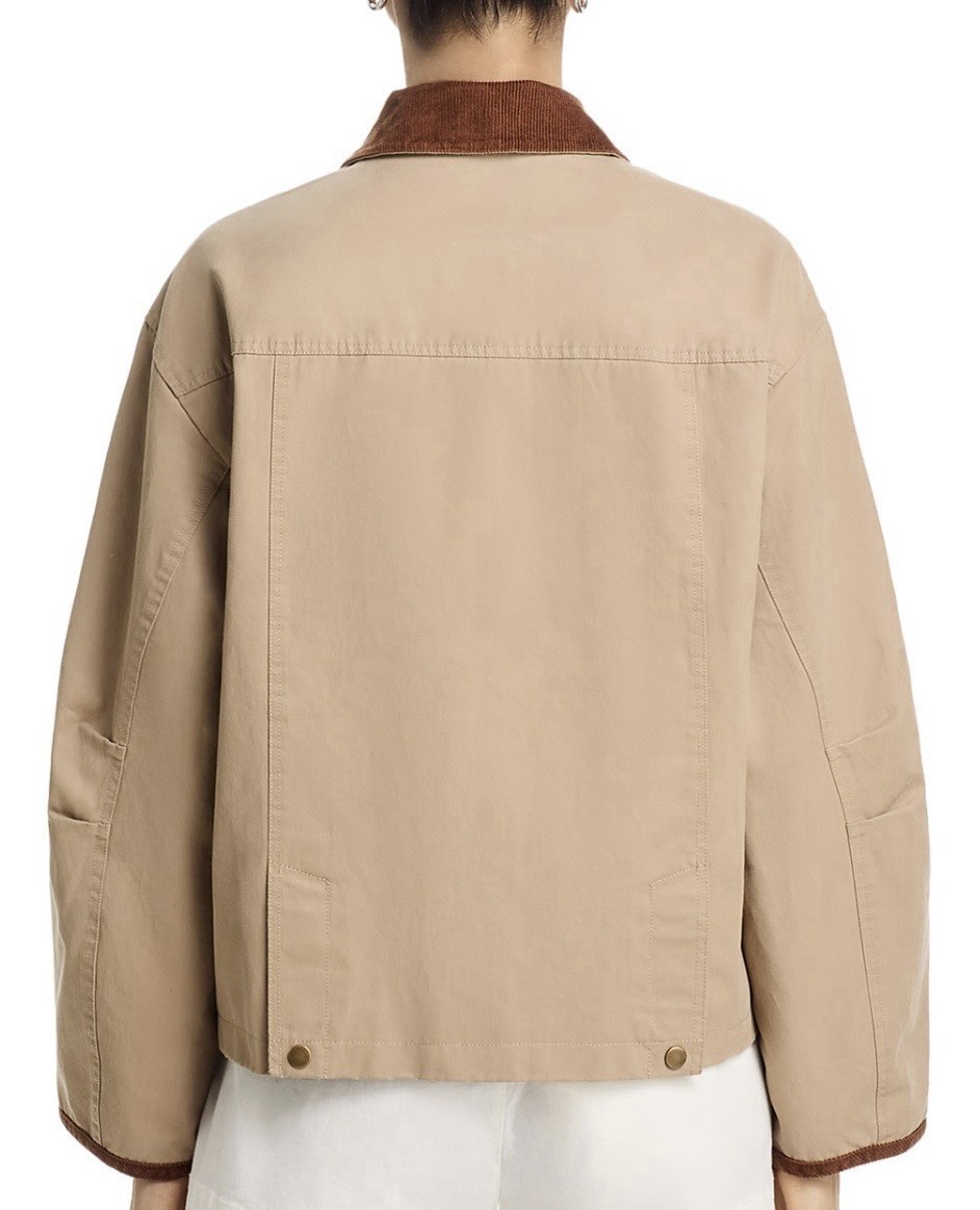 AQUA Cropped Barn Jacket