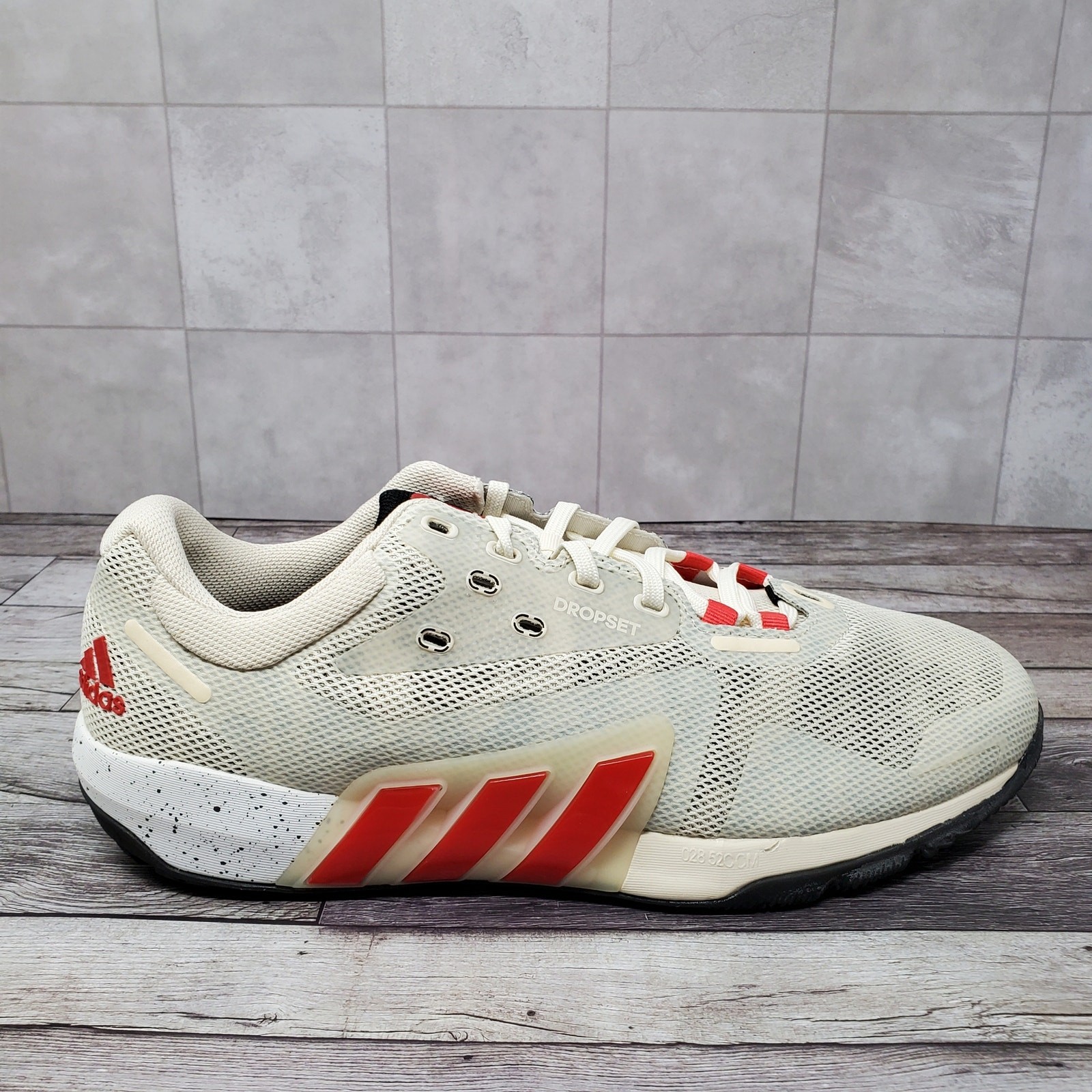 Adidas Men’s Size 12.5 Dropset Trainer Golden Beige/Black/Wonder White GZ8613