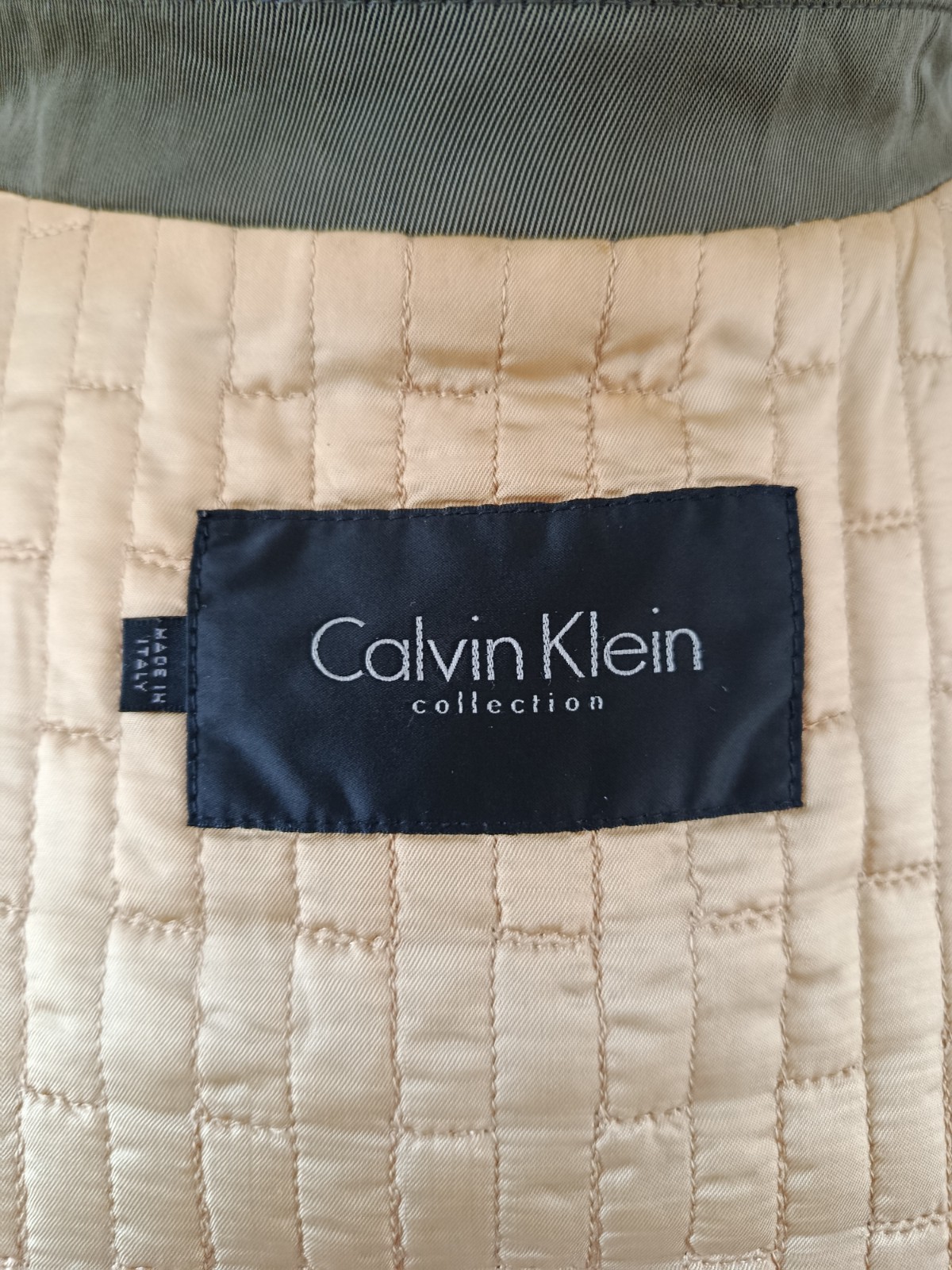 Calvin Klein Collection 2006 Italo Zucchelli Olive Technical Nylon Shell Coat 54