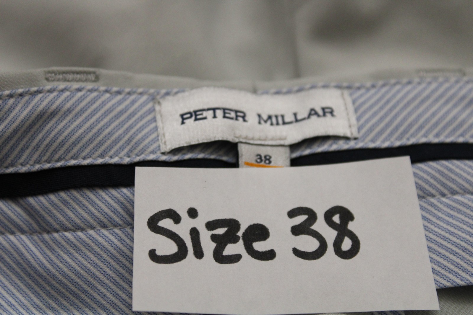 Peter Millar Shorts Mens 38 Gray Salem Performance Chino Golf Stretch 9 Inch