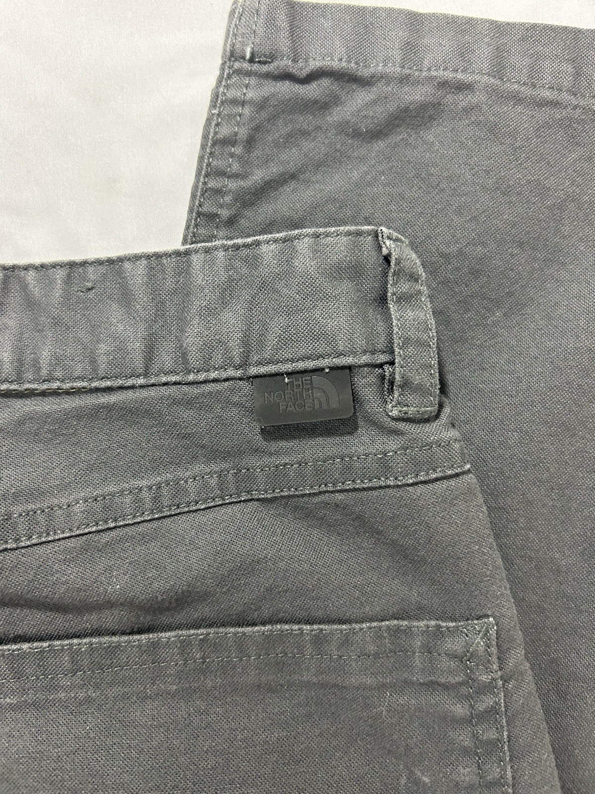 The North Face Mens Jeans 36×30 Regular Fit Straight Charcoal Gray Wash Logo
