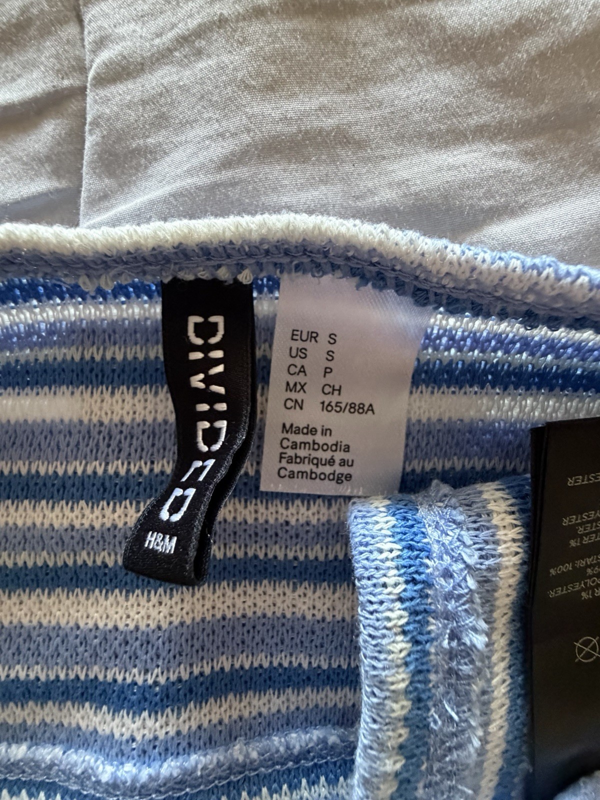 H&M Divided Women’s Halter Top Blue/White Striped