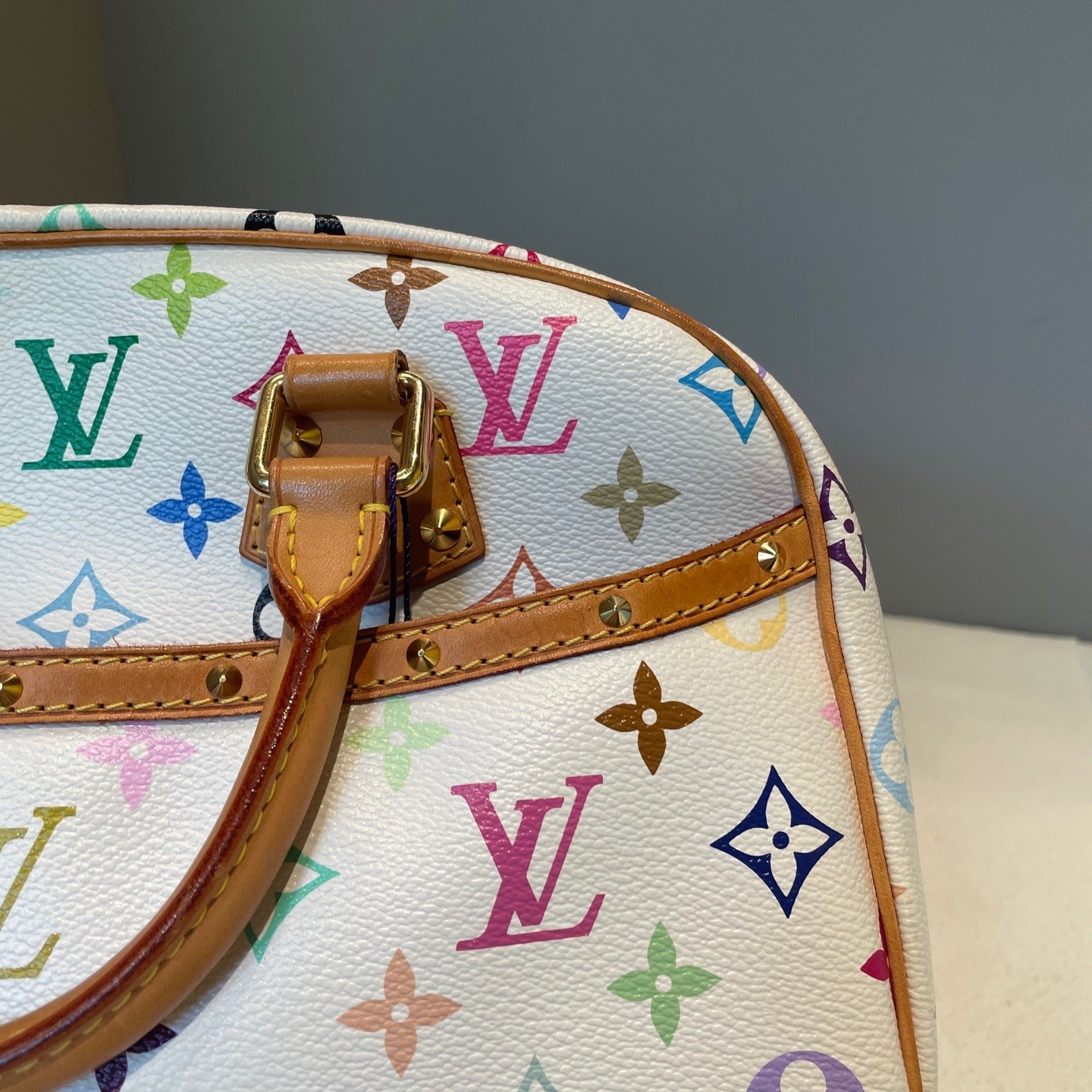 Louis Vuitton Murakami White Multicolor Monogram Handbag