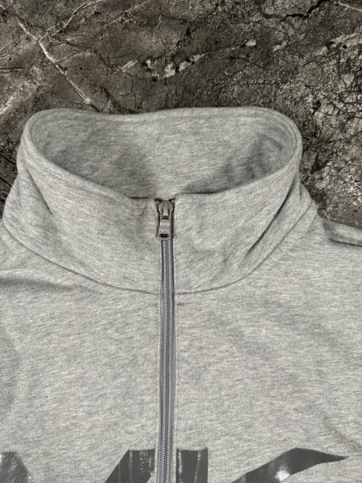 Michael Kors Mens Pullover Half Zip Mock Sweatshirt Casual Preppy MK Lt Gray XL