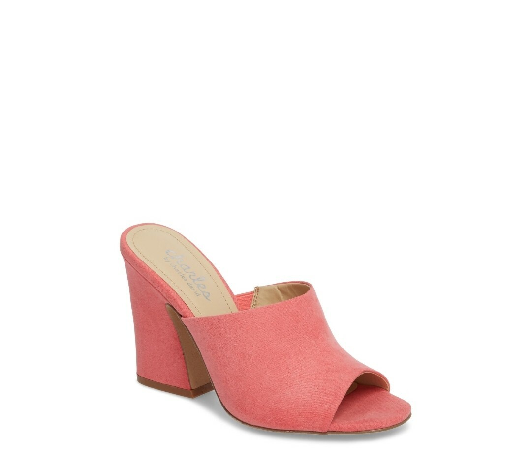 Charles by Charles David Hector Coral Suede Slide Sandals Select