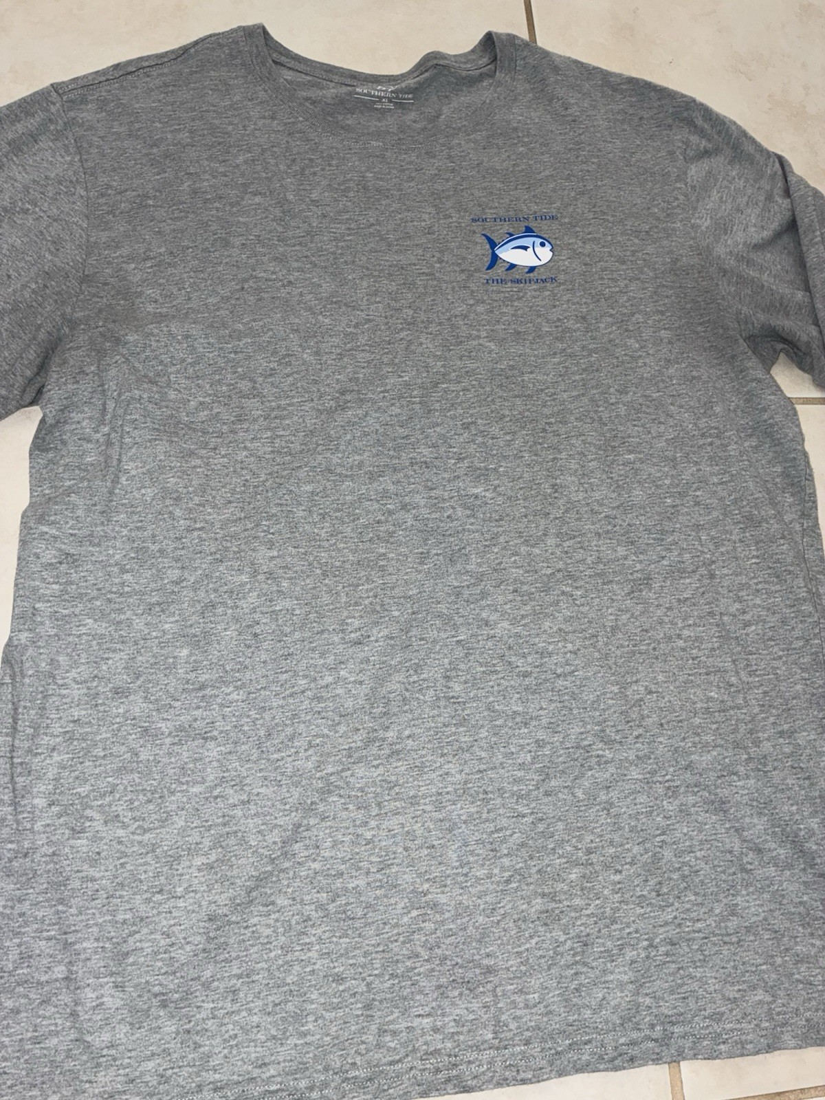 Southern Tide Original Skipjack Long Sleeve Graphic T-Shirt Mens XL Gray Cotton