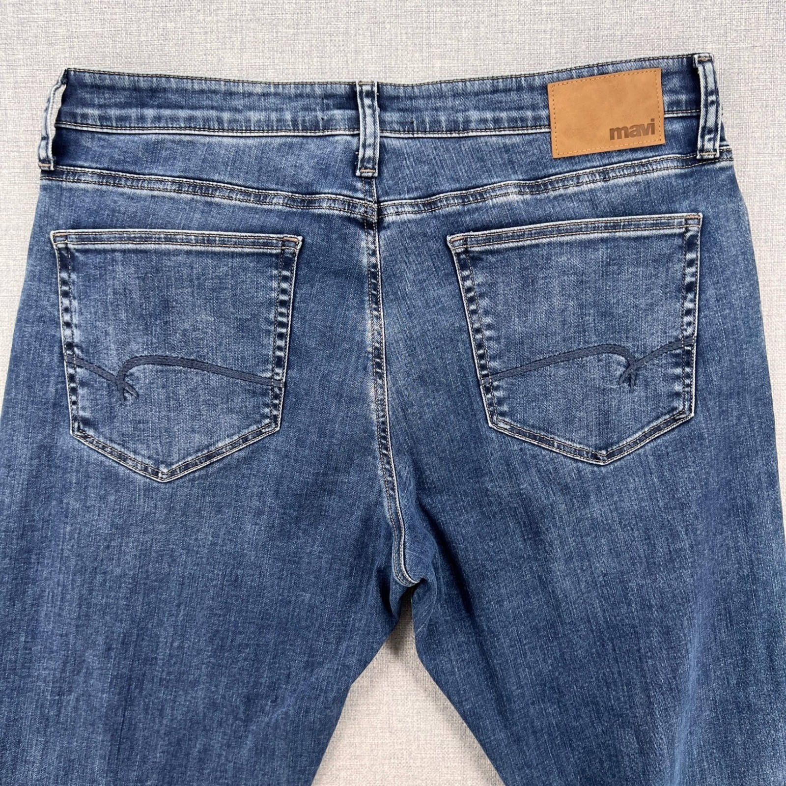 Mavi Matt Relaxed Straight Leg Jeans Men 36×31 Blue Stretch Denim Casual Norm