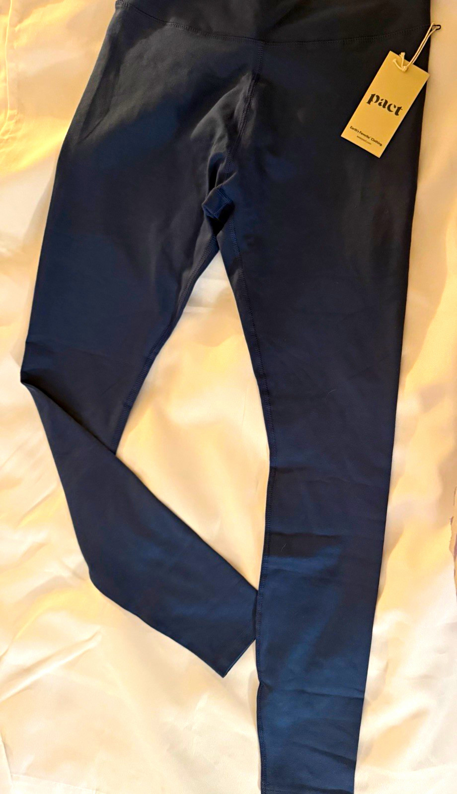 Pact Women’s Navy Solid High Rise Ankle Leggings M Organic cotton