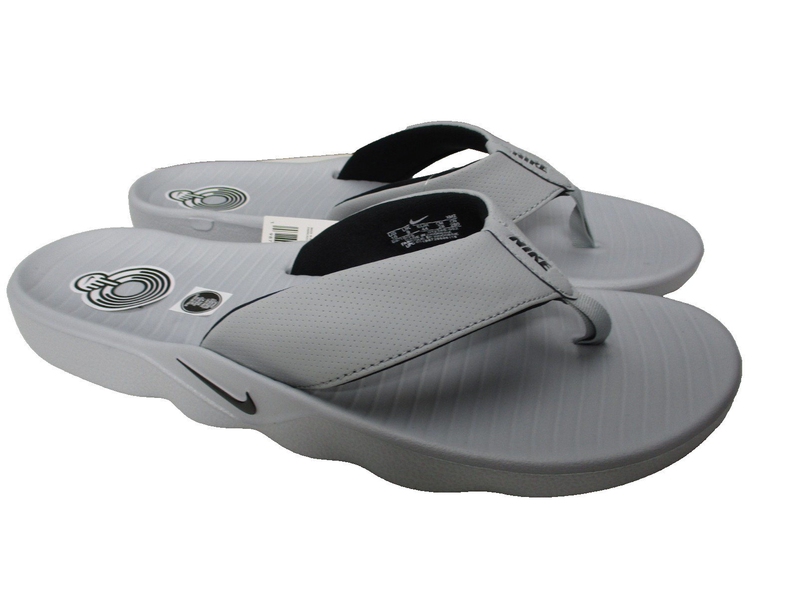 Nike Marina Thong Sandals Light Smoke Gray Black Mens Sz 10