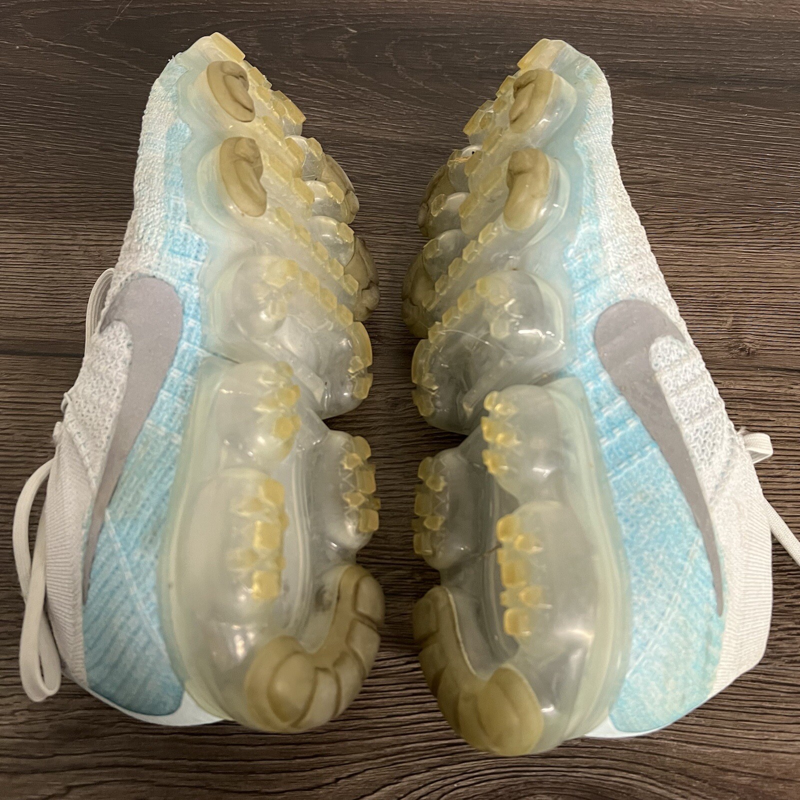 Nike Air Vapormax Flyknit Womens Size 8 Ice Blue/White Shoes 849557-014