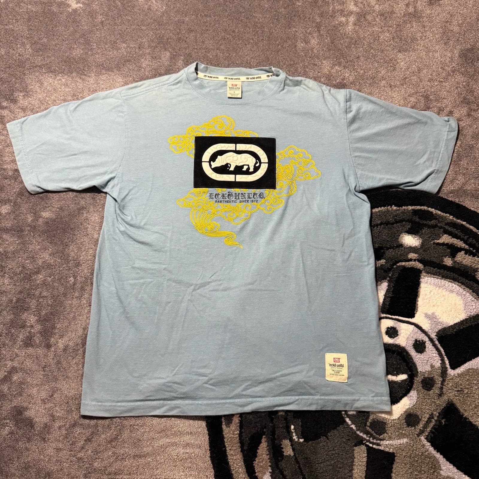 Ecko Unltd. Rawthentic Rhino Graphic T-Shirt Light Blue