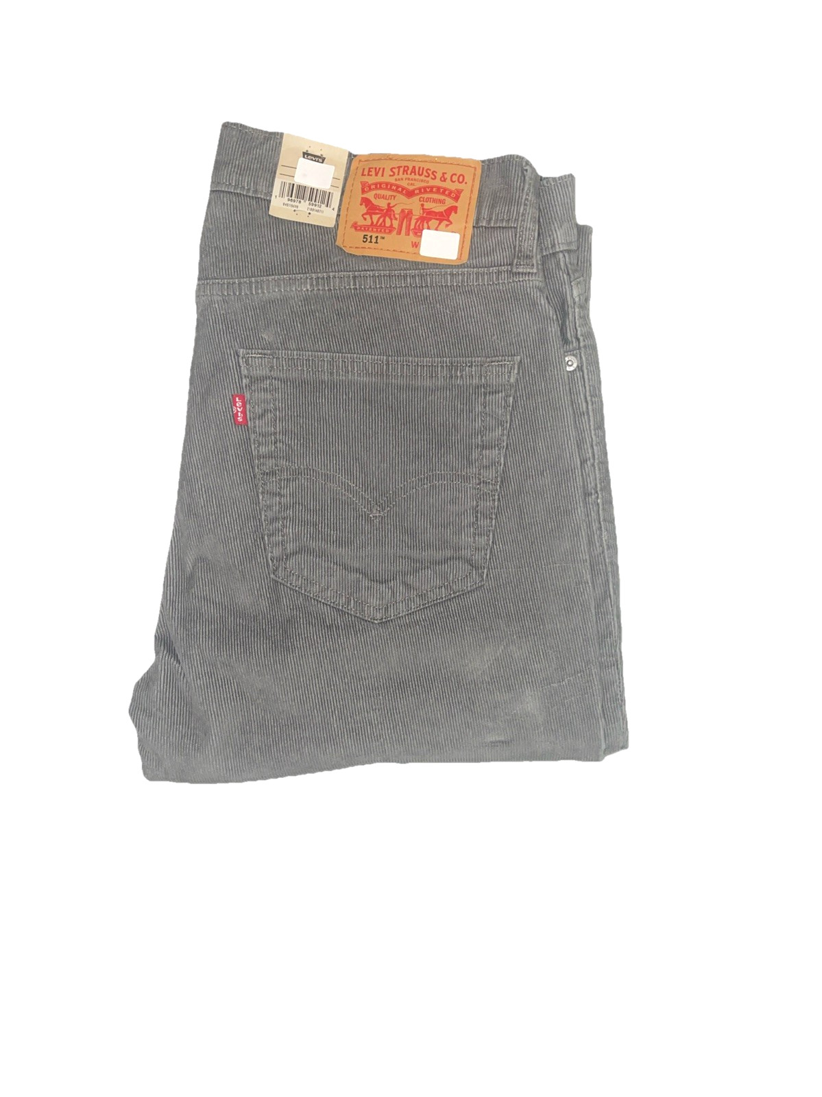 Levi 511 Slim Fit Corduroy Pewter Grey Choose Size,