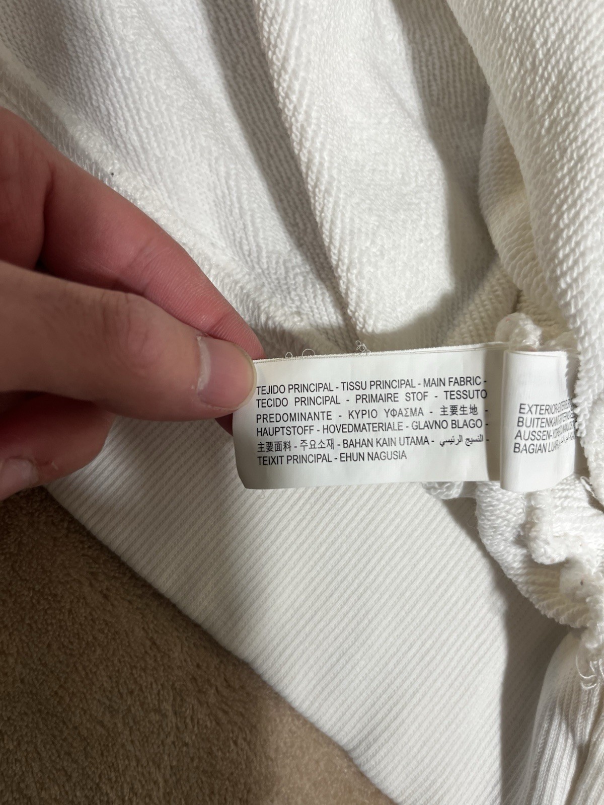 Zara Hoodie White 13-14 Cm 164 Sweatshirt Long Sleeve 100% Cotton Knit VGC