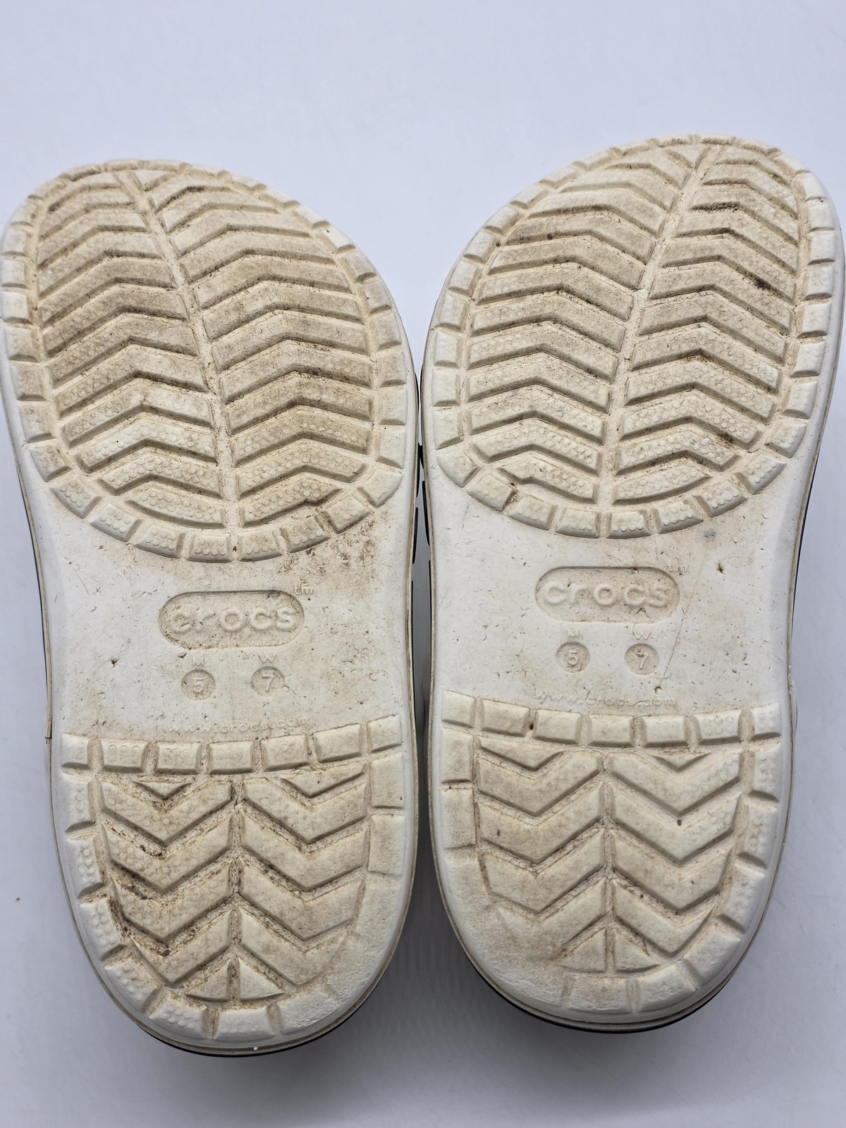 Crocs Bayaband Clog Shoes Womens Size 7 White Slip On Comfort Casual Damaged