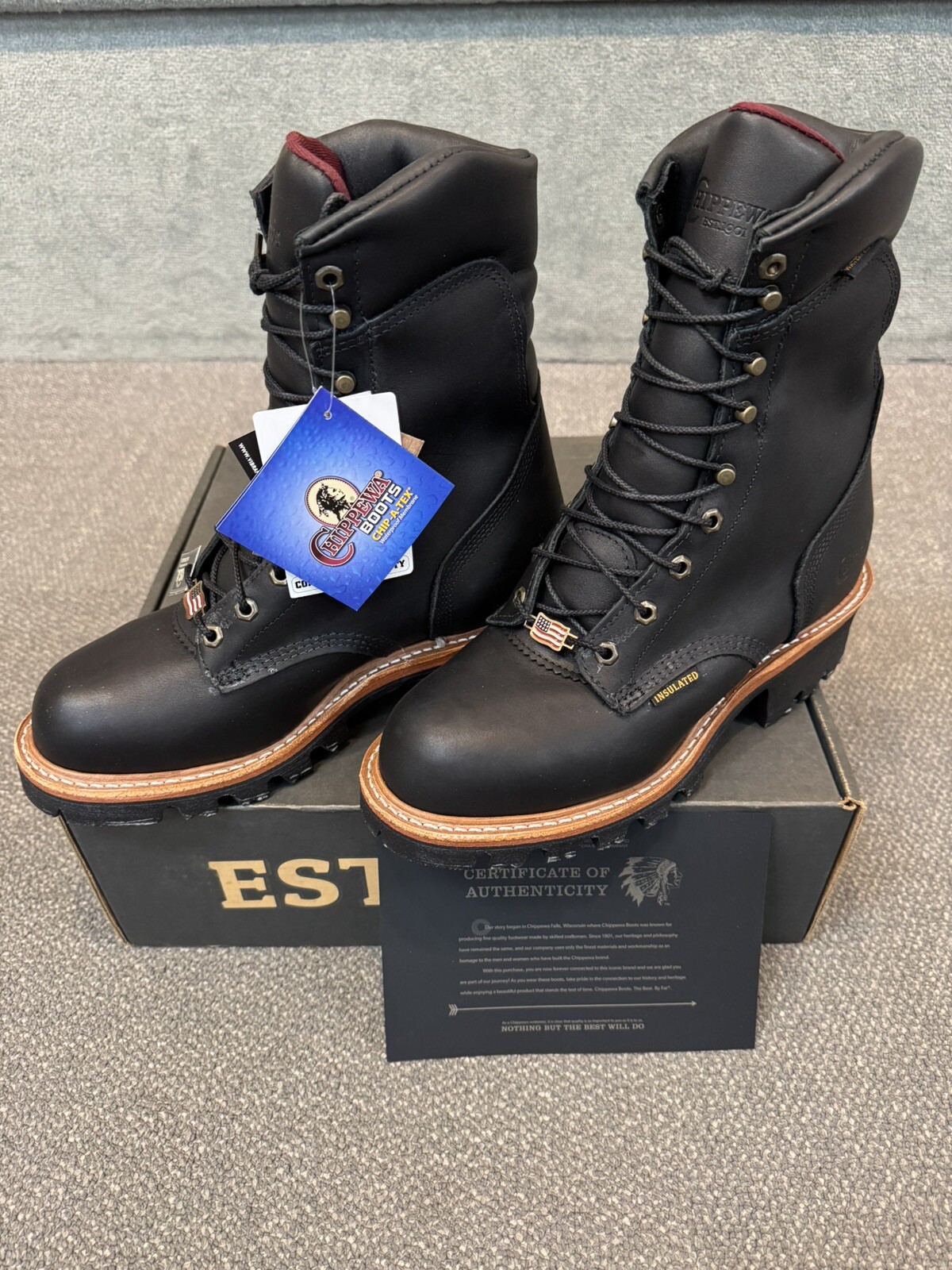 Chippewa 25410 USA MADE WATERPROOF STEEL TOE INSULATED SIZE 9EEE
