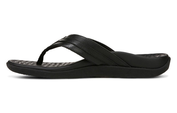 Vionic Men’s Tide II Toe Post Sandal, Black