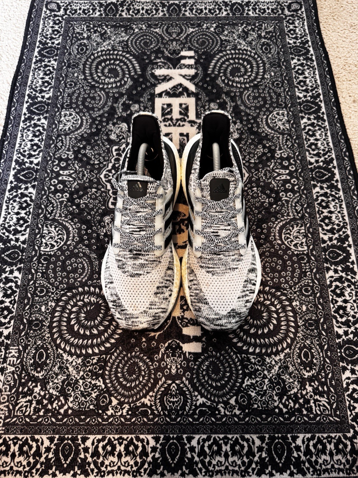 adidas Ultraboost 21 Men’s Primeknit Cushioned Running Sneakers White/Black