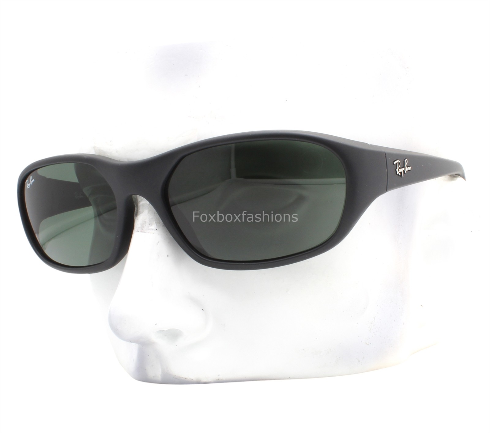 Ray-Ban Daddy-O Sunglasses RB 2016 W2578 Matte Rubber Black Green Lens with Case