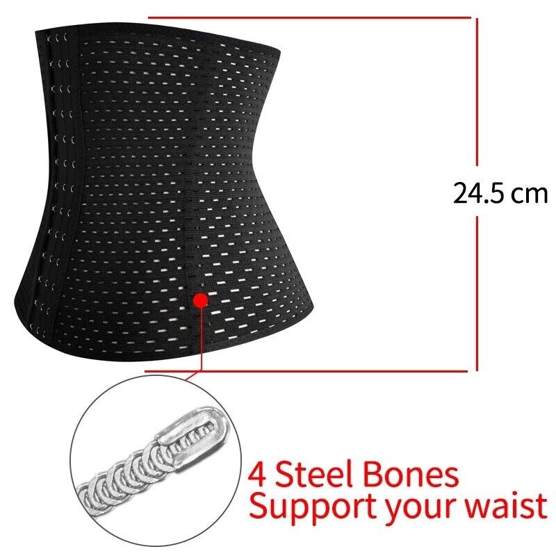Men Breathable Slim Waist Trainer Corset Belt Fat Burner Weight Loss Body Shaper