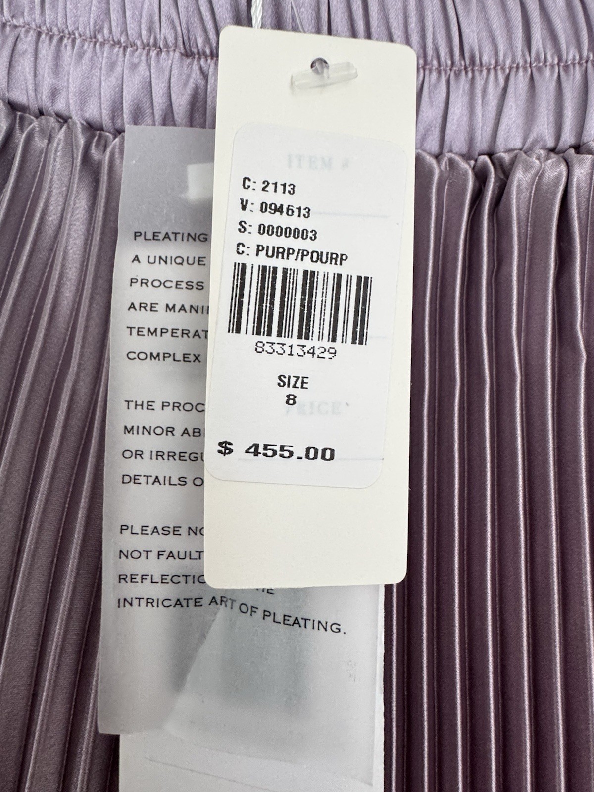 L’IDÉE Elle Strapless Pleated Gown Purple Ombre