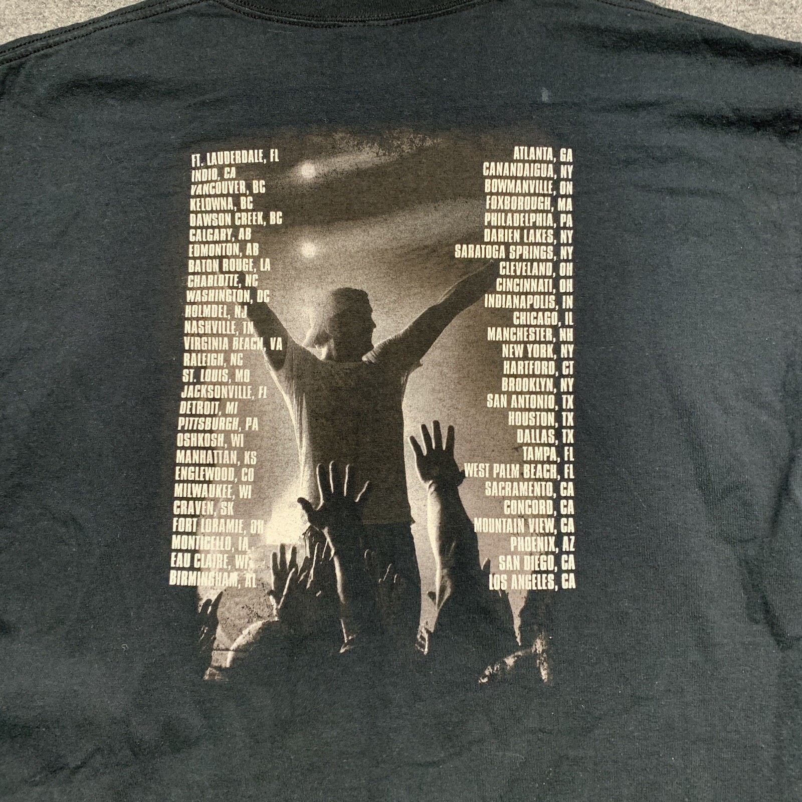 Luke Ryan T-Shirt Adult Size Large Black Short Sleeve Men’s Concert Tour 2014