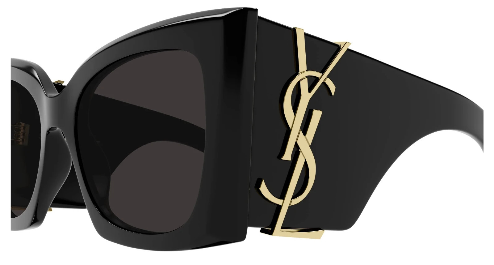 Saint Laurent SL M119 001 Oversized Square Sunglasses 54mm Black/Gray Lens