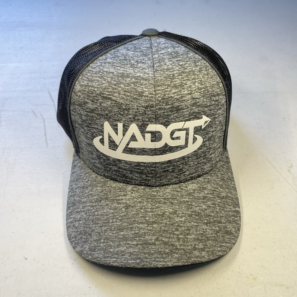 Pacific Headwear NADGT Logo Gray/Black Trucker Hat Adjustable Mesh Back