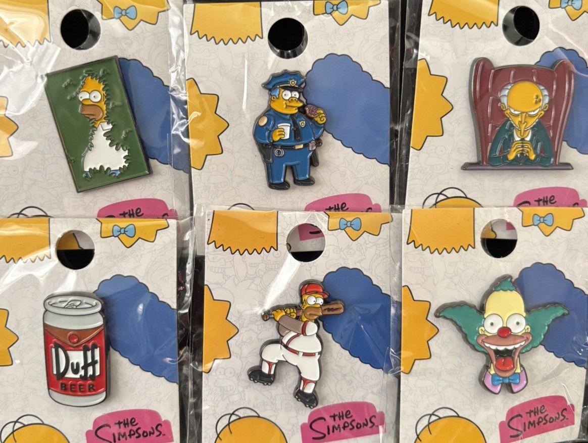 The Simpsons x Lids Hat Pin Collection Bundle Lot of 6 Rare Homer ivy Wonderbat