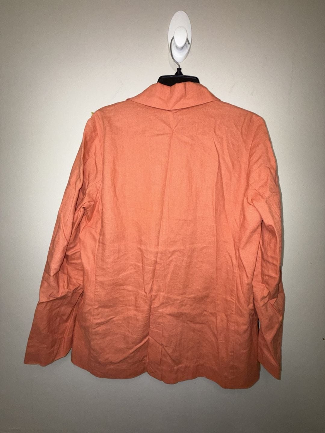 A New Day Linen Blend One Button Blazer in Coral
