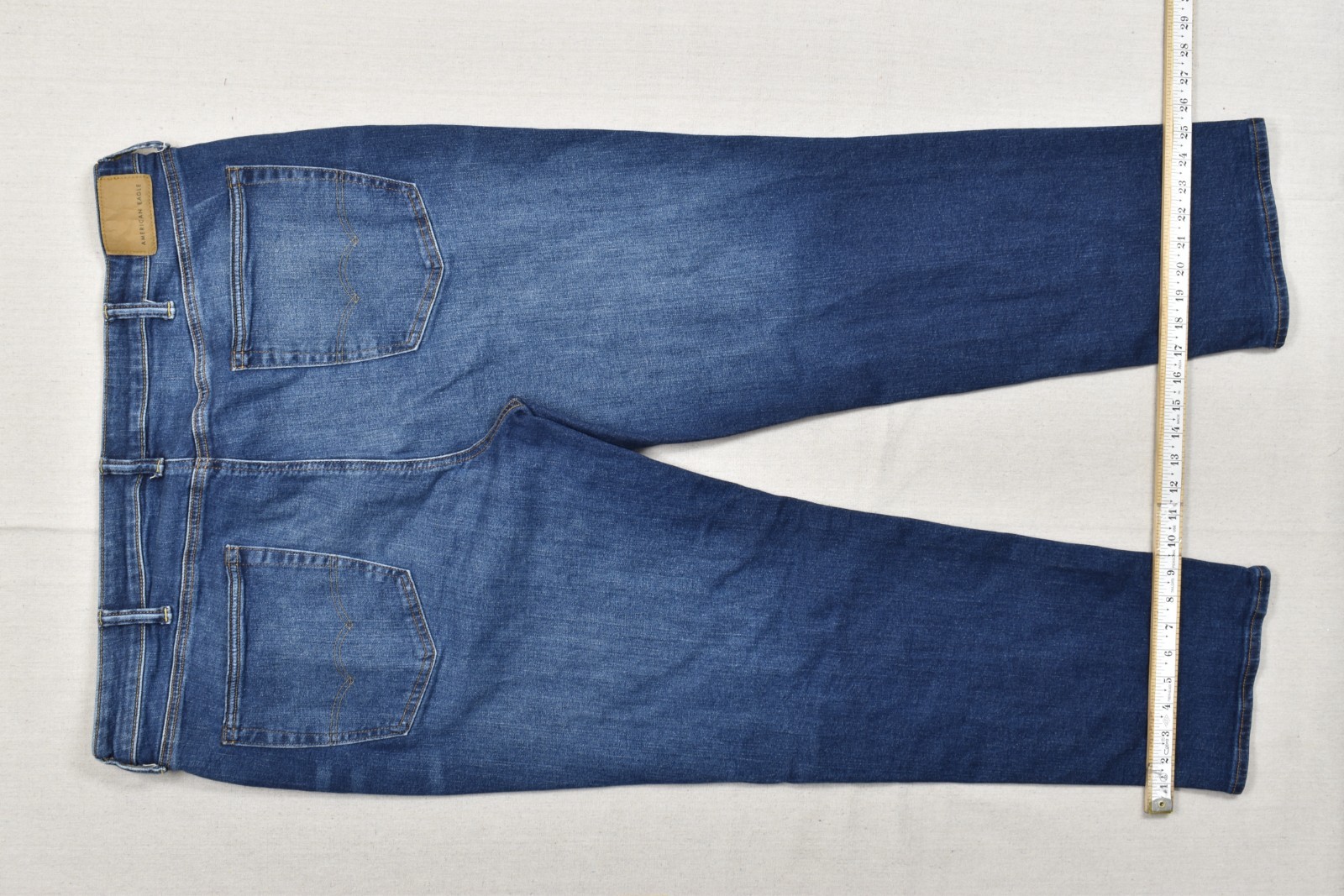 American Eagle Airflex+ Athletic Straight Men Jeans Blue Wash Size 42×32 Cotton