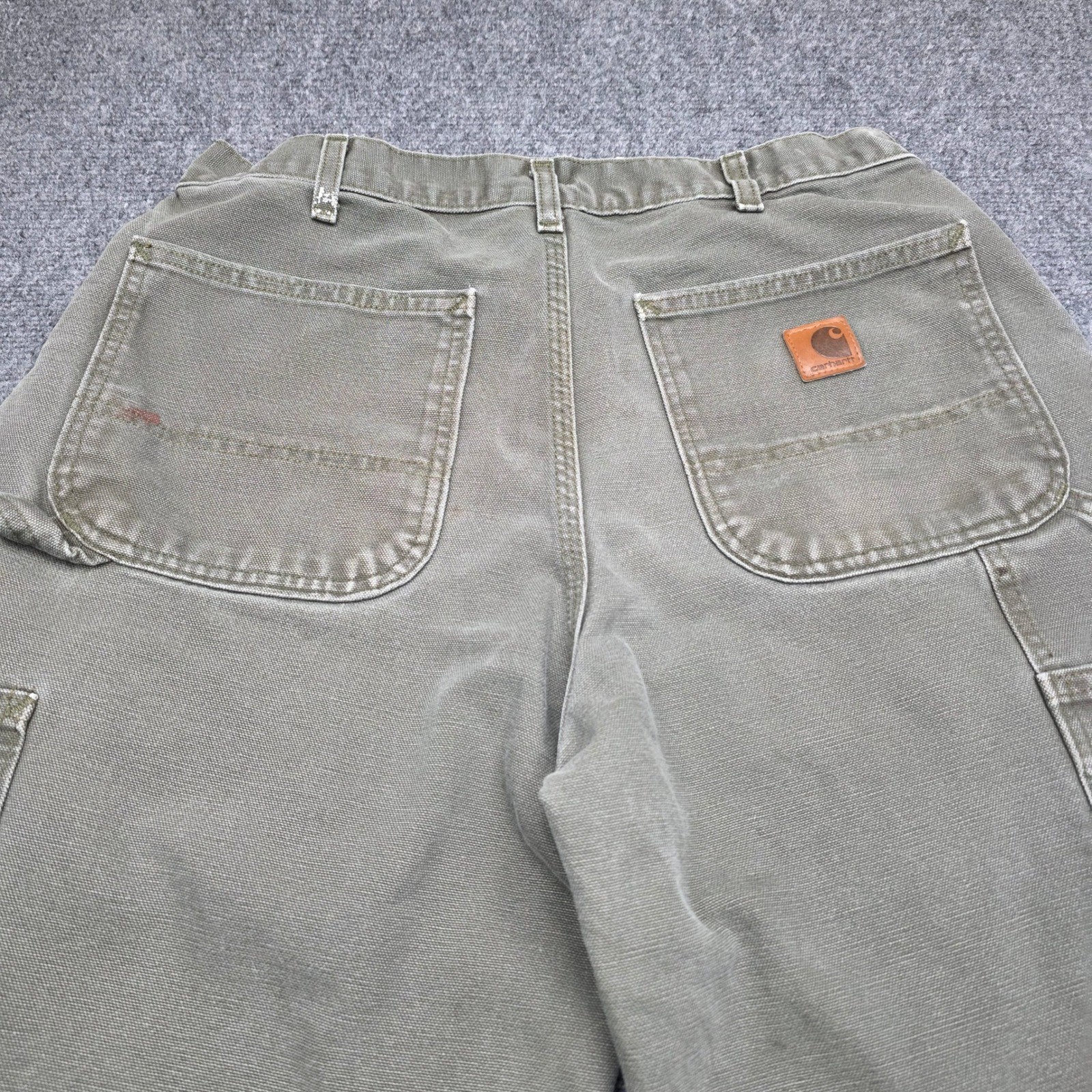 Carhartt 32X30 B11 MOS Carpenter Pants Green Canvas Duck Workwear