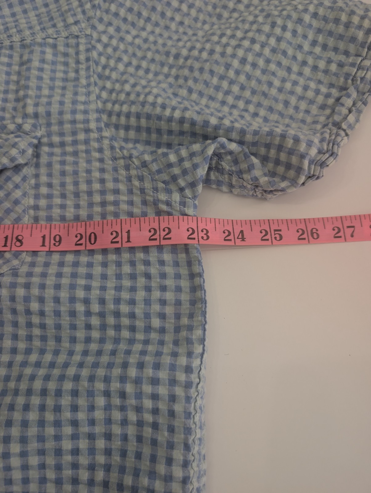 Bubble Gauze Gingham Check Pearl Snap Western Shirt XL Short Sleeve Company 81