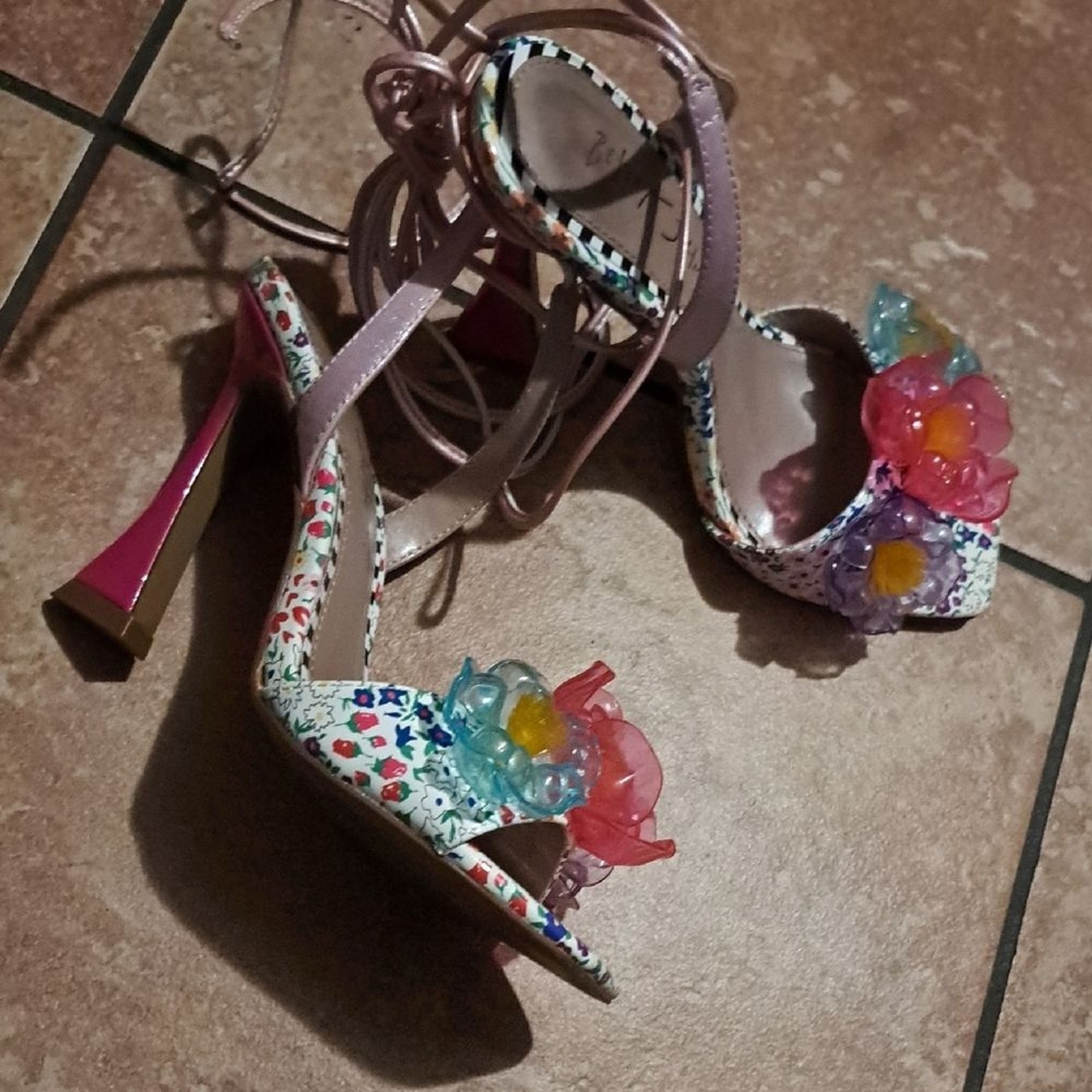 Betsey Johnson Multicolor Floral Heels