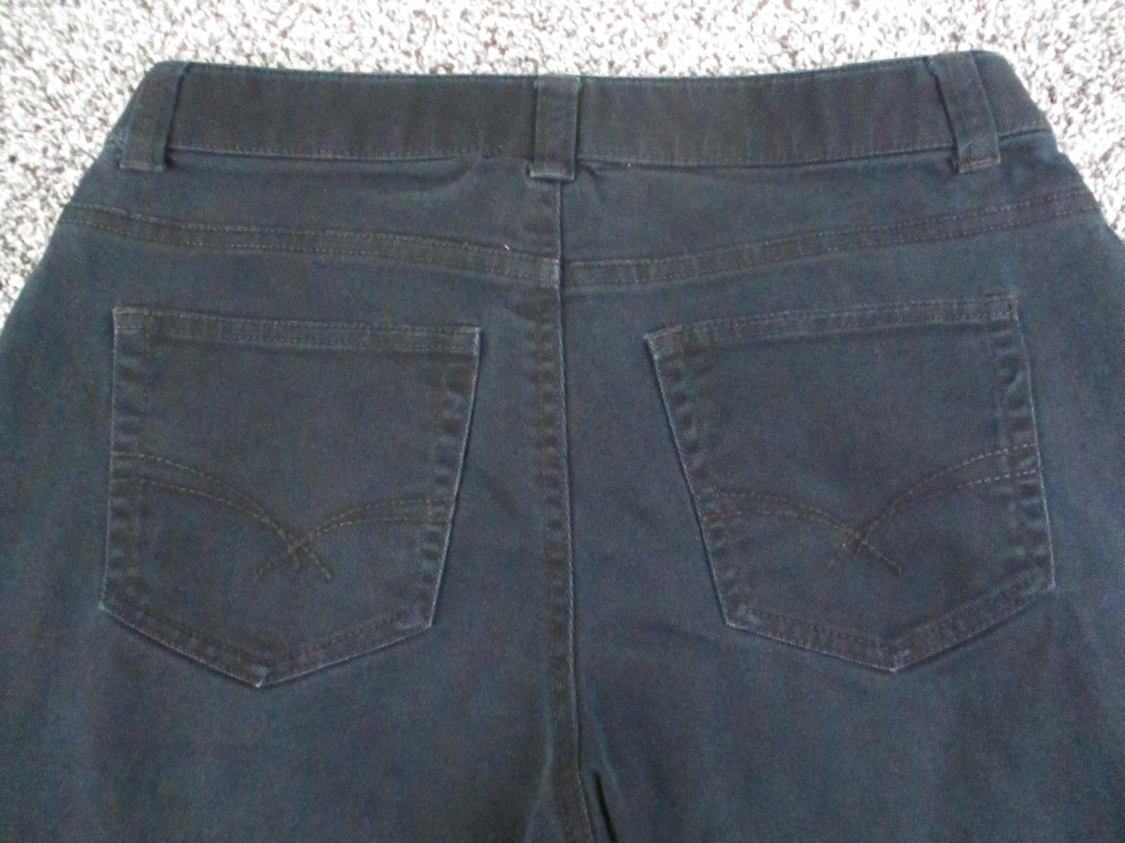 Croft & Barrow Classic Straight Leg Jeans Womens 4 Short Blue Dark Stretch 28×28