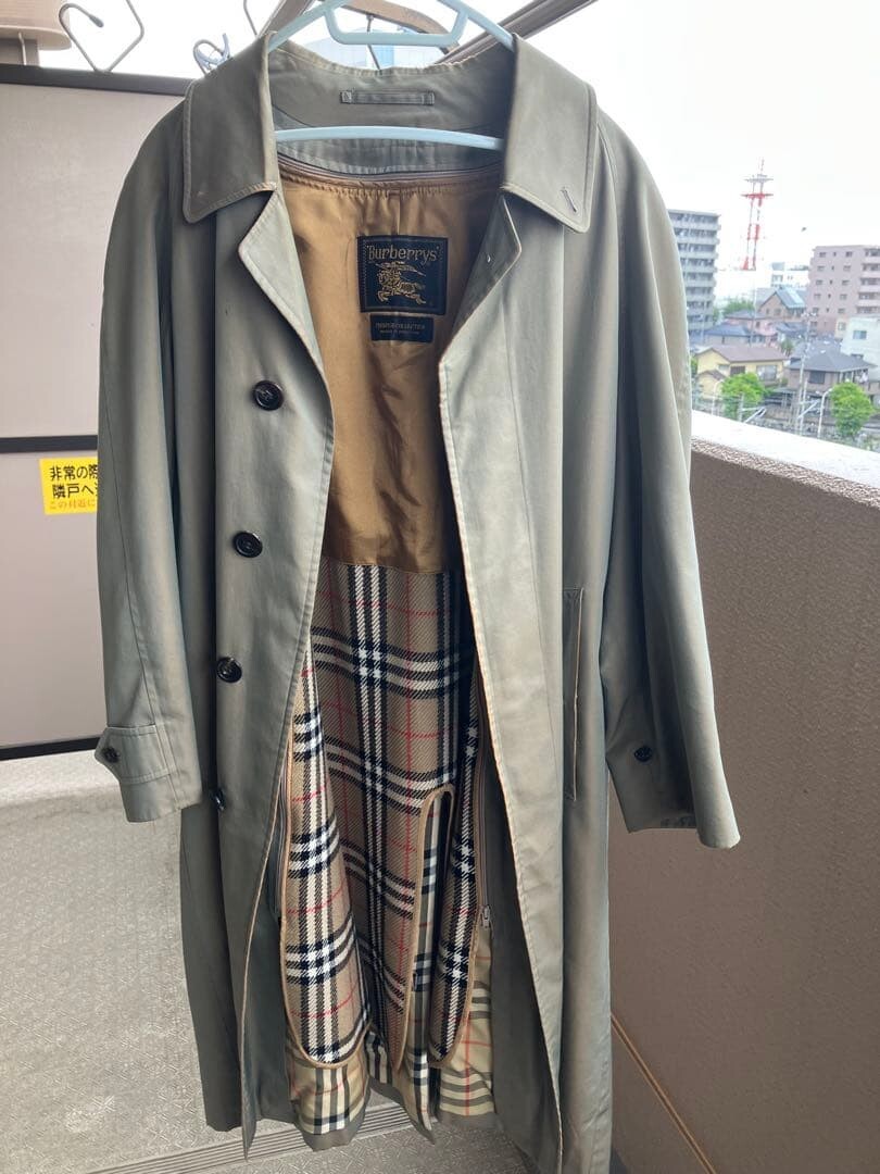Burberrys Beige Soutien Collar Coat Mens M Nova Check Lined 110cm Chest Auth