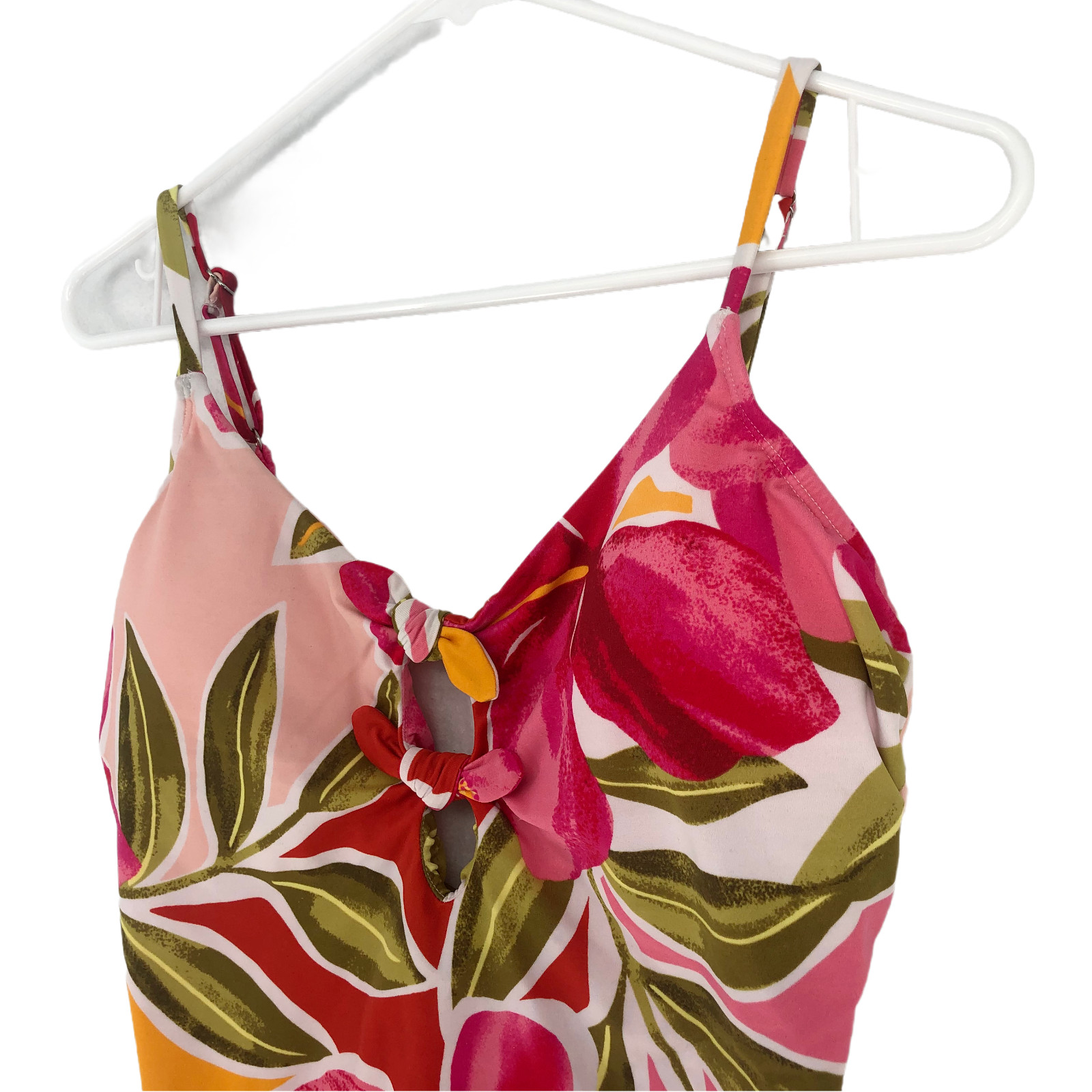 Beach Betty by Miracle Brands Women One Piece Swimsuit Keyhole Floral Size M New