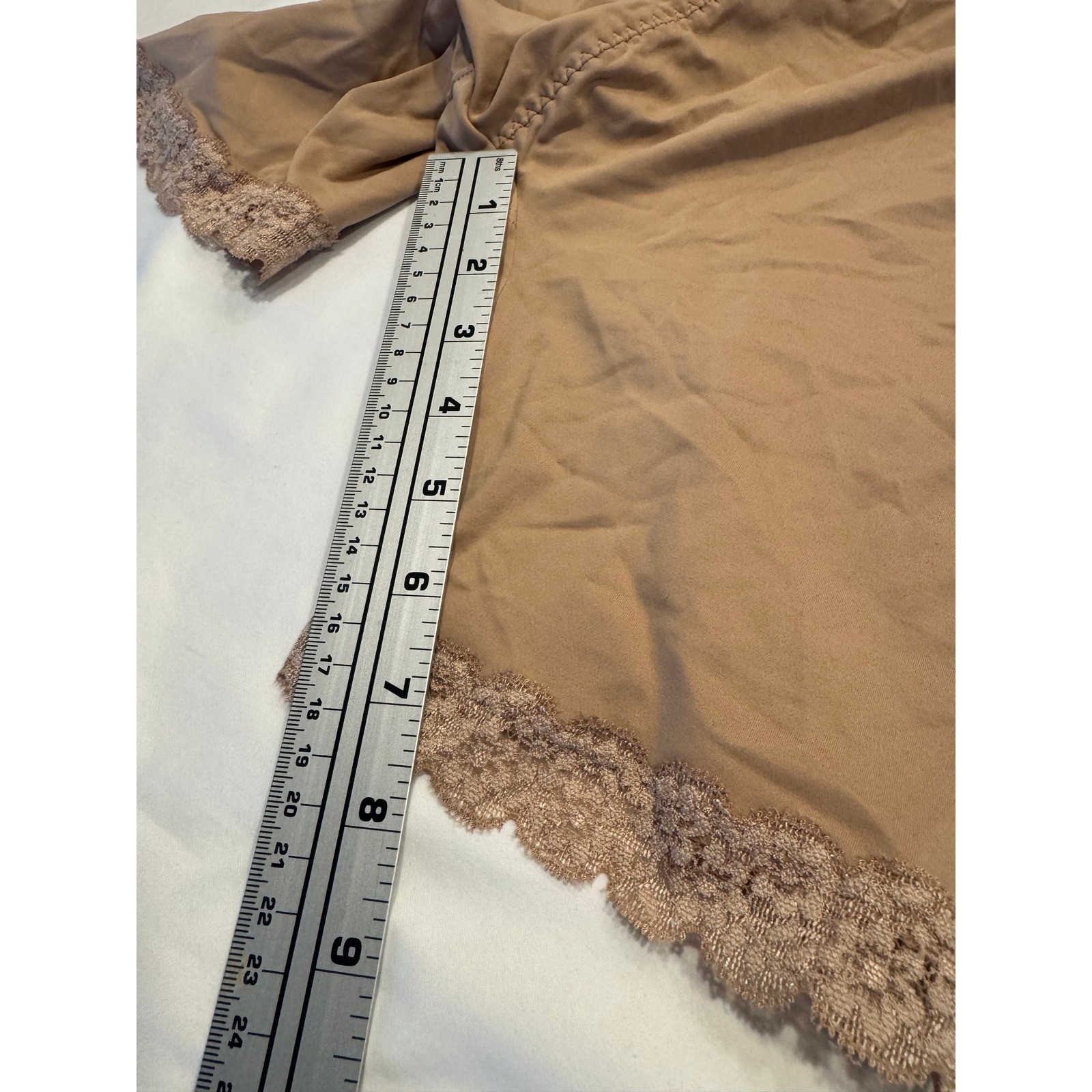 Flexees Maidenform Shapewear Thigh Slimmer Lace Trim Sz 2XL Tan NWT 405 291