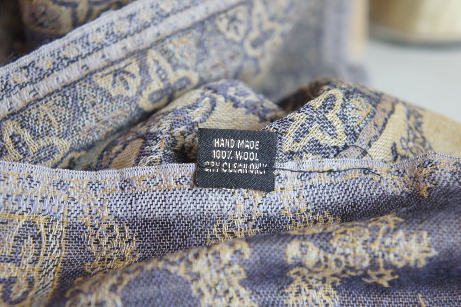 NEW Hand Made 100% Wool Gulshan Shawls Kashmir Scarf 75″ x 21″