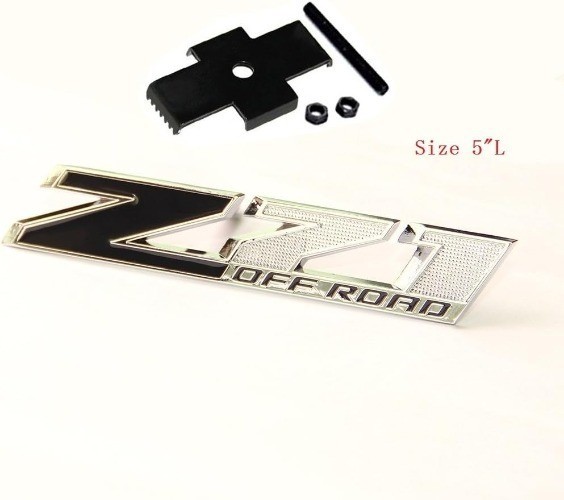 1x 5 Inches Grille Off Road Emblems Badge 3D for 1500 Color: Chrome with black