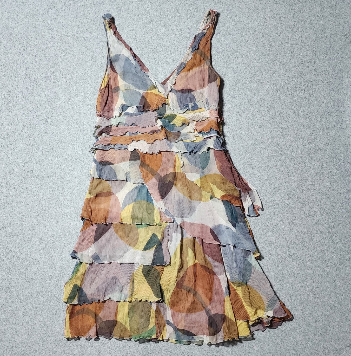 Vintage Rare Moschino Cheap And Chic silk ruffles dress size M