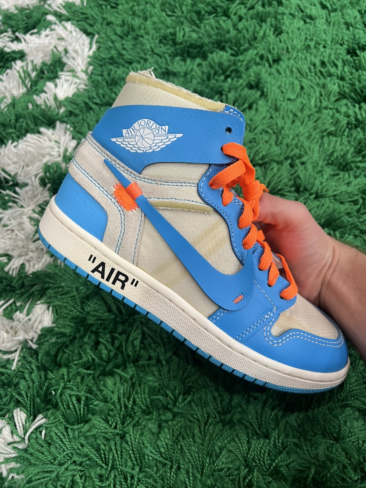 Jordan 1 High Off-White University Blue Size 6M/7.5W Used | SHIPS FAST