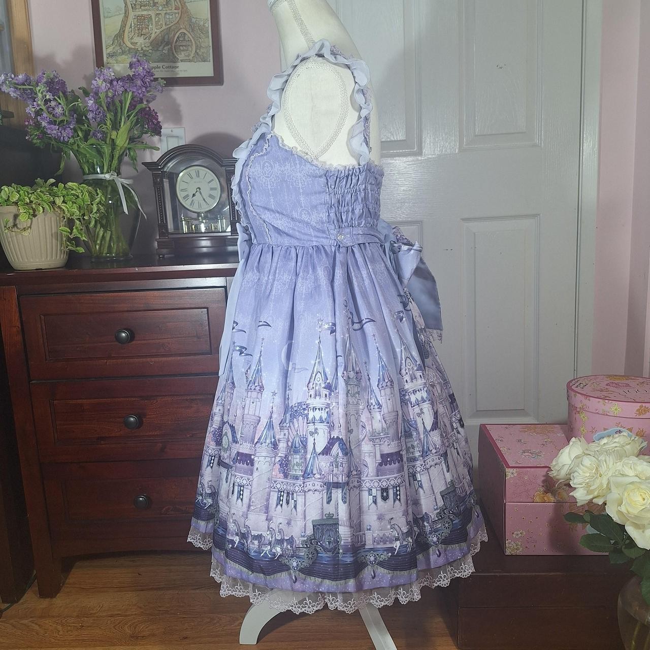 🎀 Angelic Pretty Fairytale Carriage Lilac JSK & Matching Tights Set 🏰 Sweet…