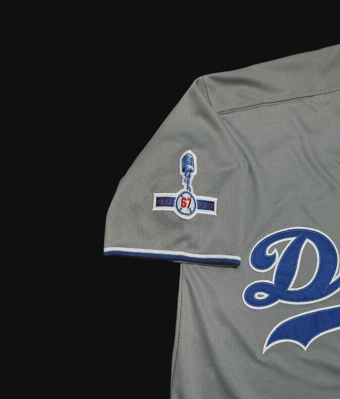 Vince Scully Los Angeles Dodgers VIN & 1950-2016 Men’s Gray Baseball Jersey