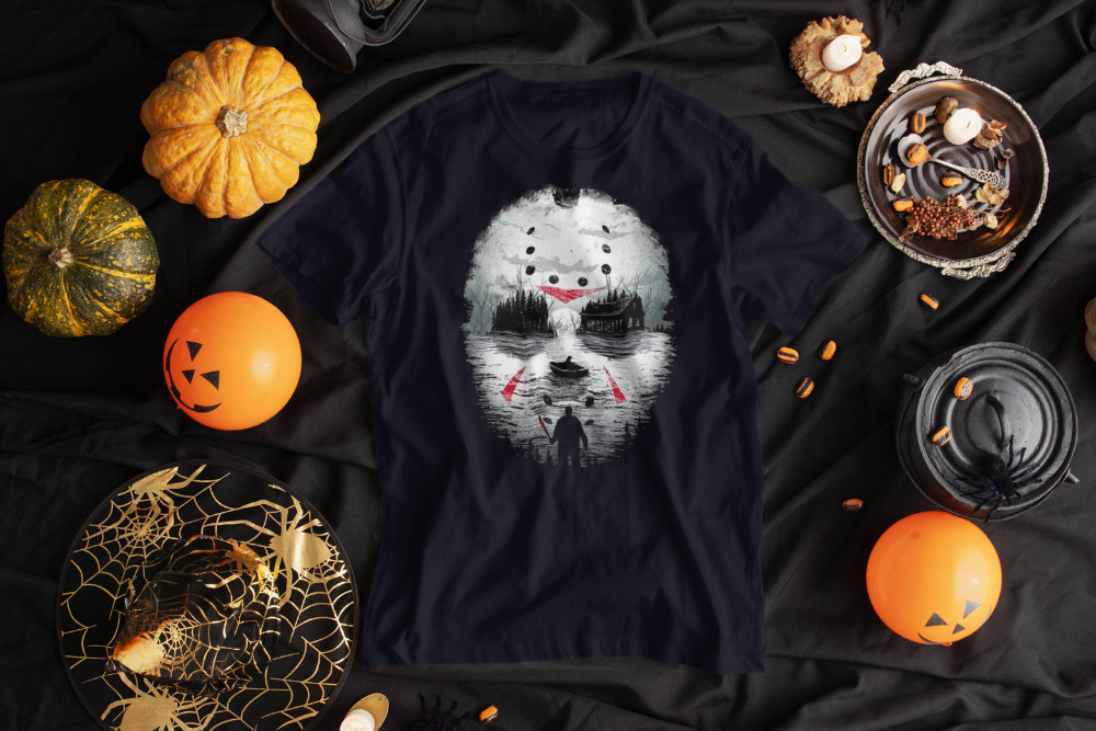 Jason V Graphic Sneaker Tee Mask Halloween T-Shirt Big & Tall