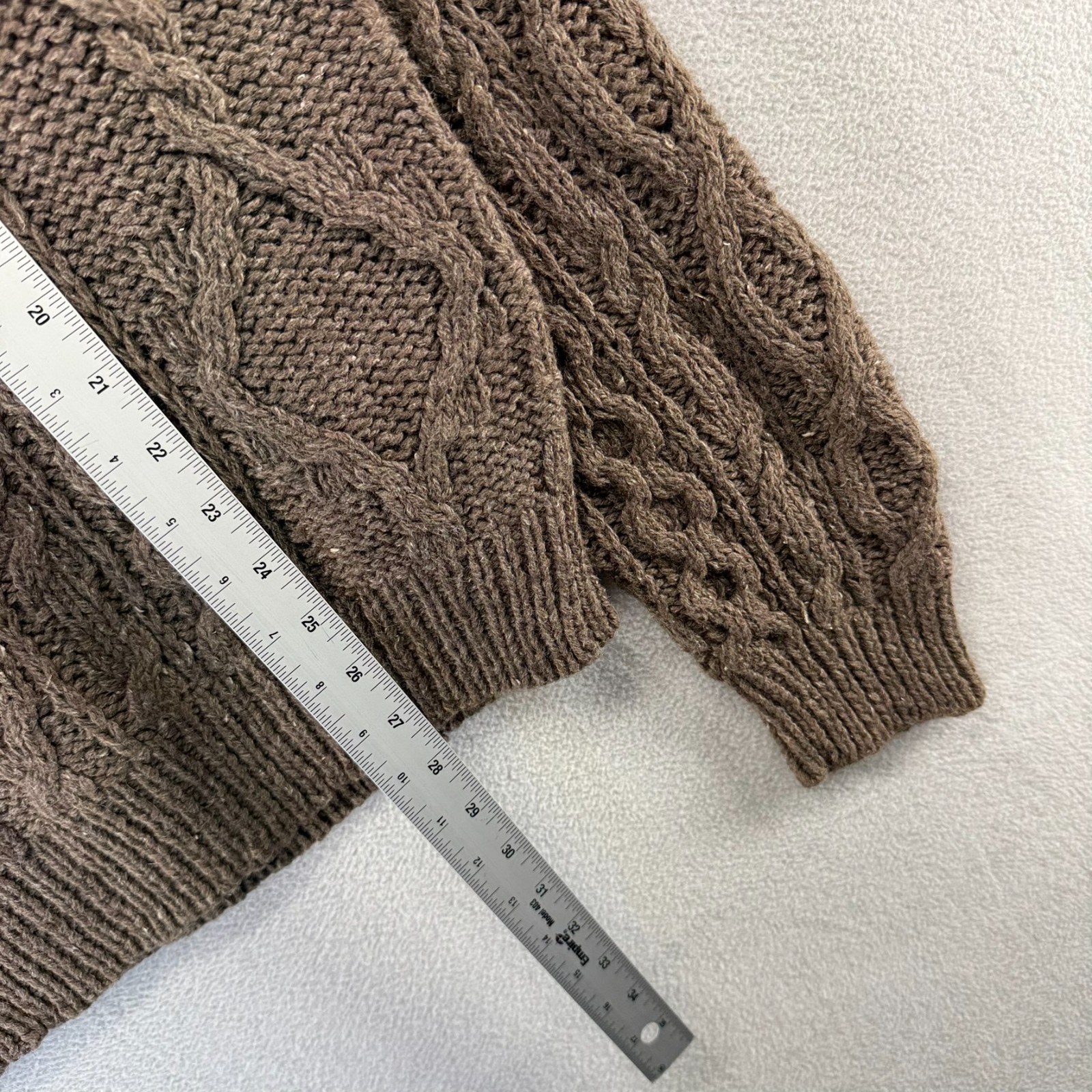 Vintage Northwest Territory Sweater Men’s Large Brown Fisherman Wool Ramie NEW