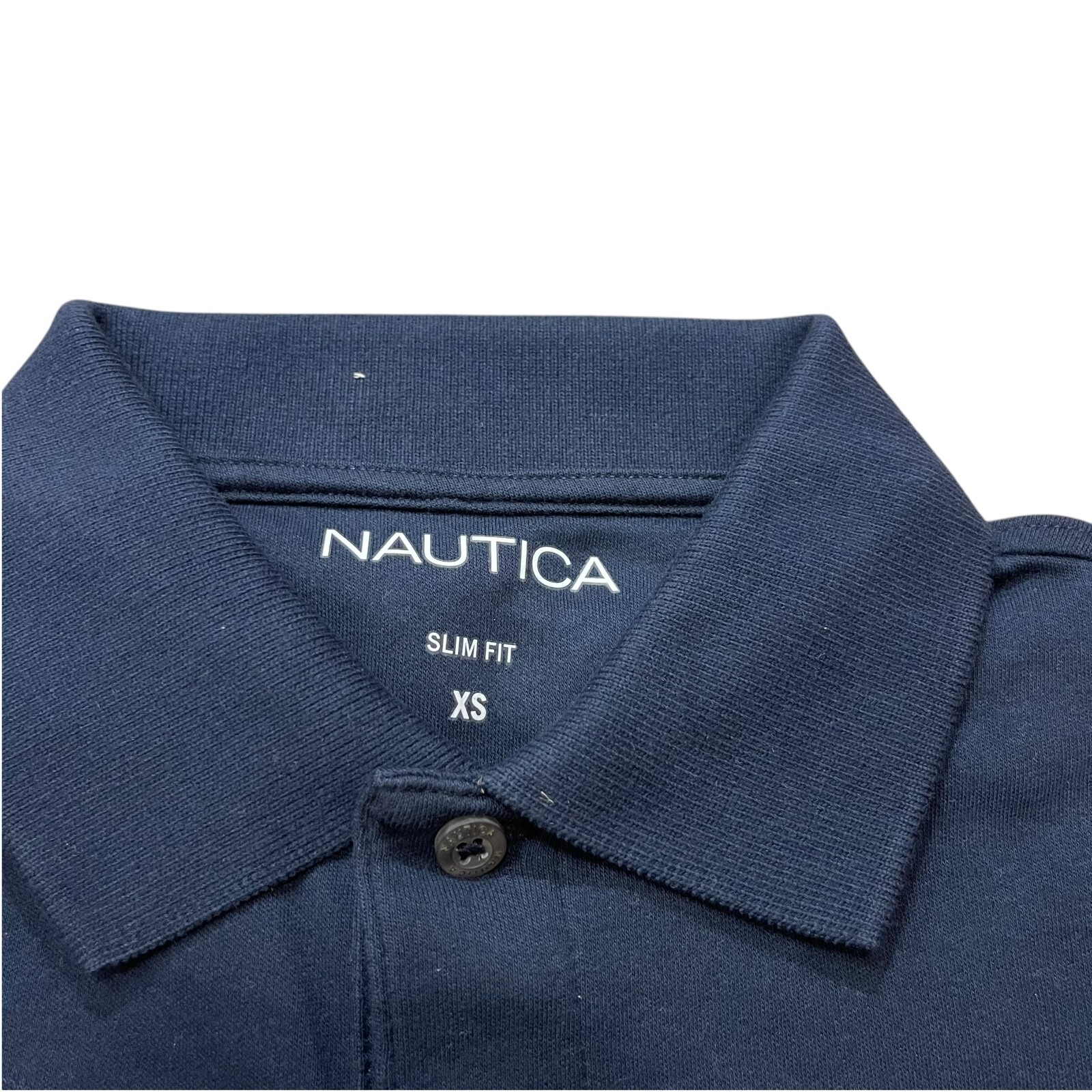 NWT Nautica Mens Slim Fit Solid Soft Interlock Knit Short Sleeve Deck Polo Shirt