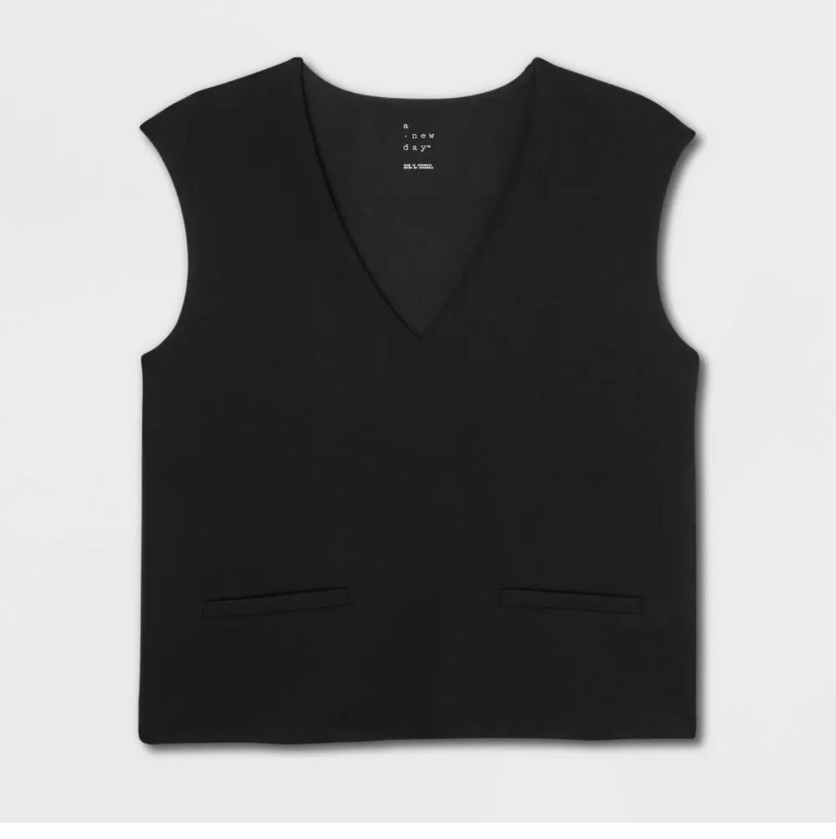 Women’s Sandwash Vest – A New Day™ SIZE: L / Color: Black – Brand new – Gift!!