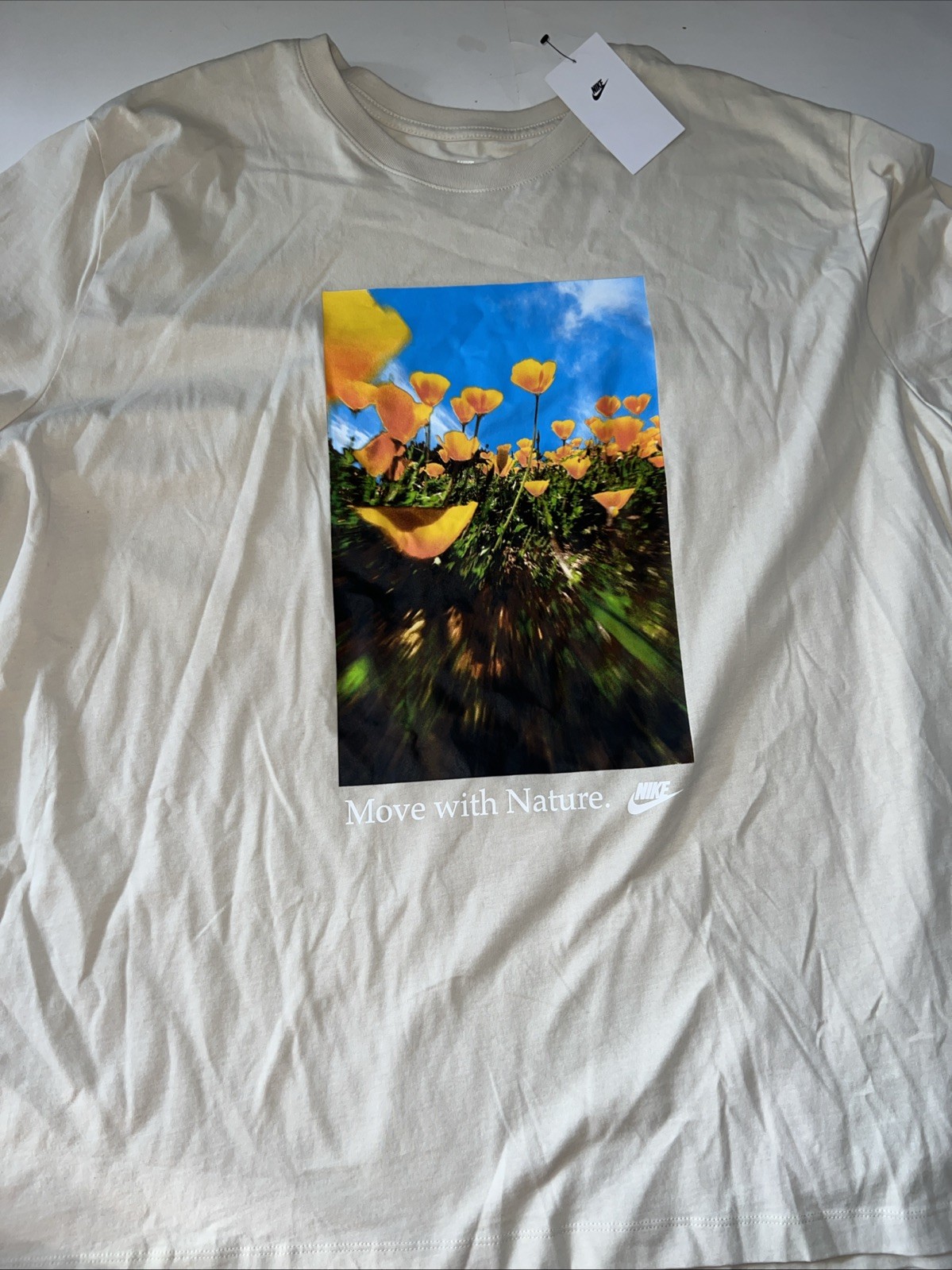 Nike Sportswear T Shirt Move With Nature HJ0592-234 Beige Tee NSW Men’s Size 4XL